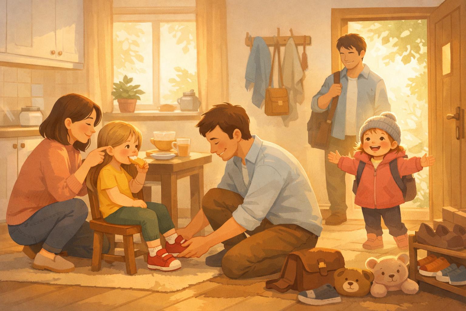 Calm mornings with a preschooler: how to leave the house without rushing and fighting