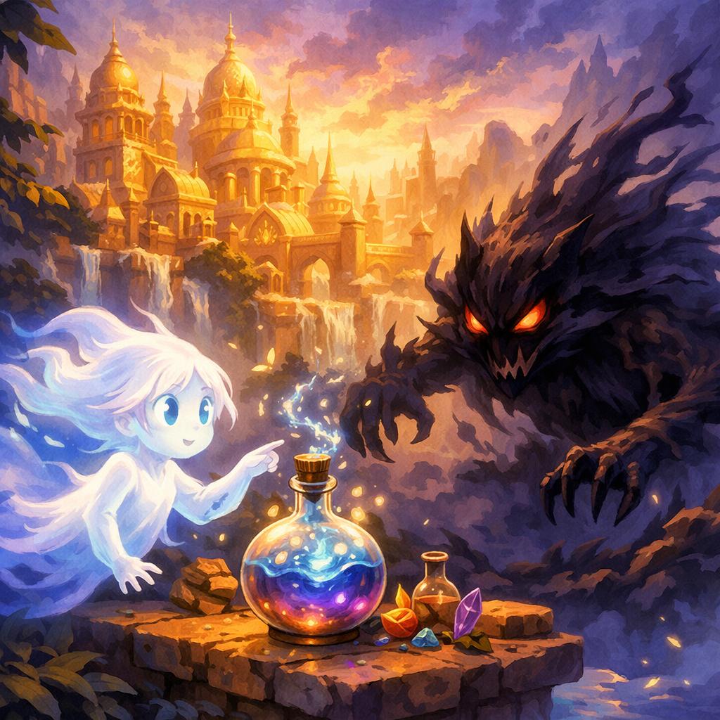 The Spirit and the Shadow Beast of the Golden City